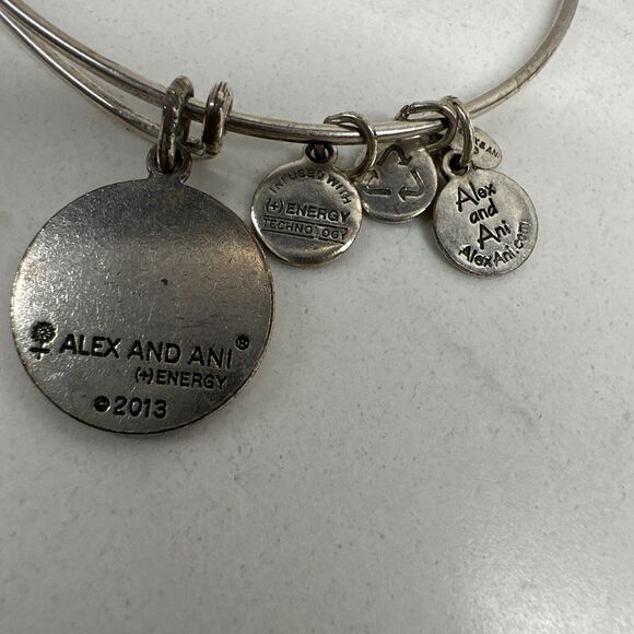 Alex and Ani Claddagh Queens Crown Charm Bracelet Silver Tone Adjustable - Picture 6 of 9